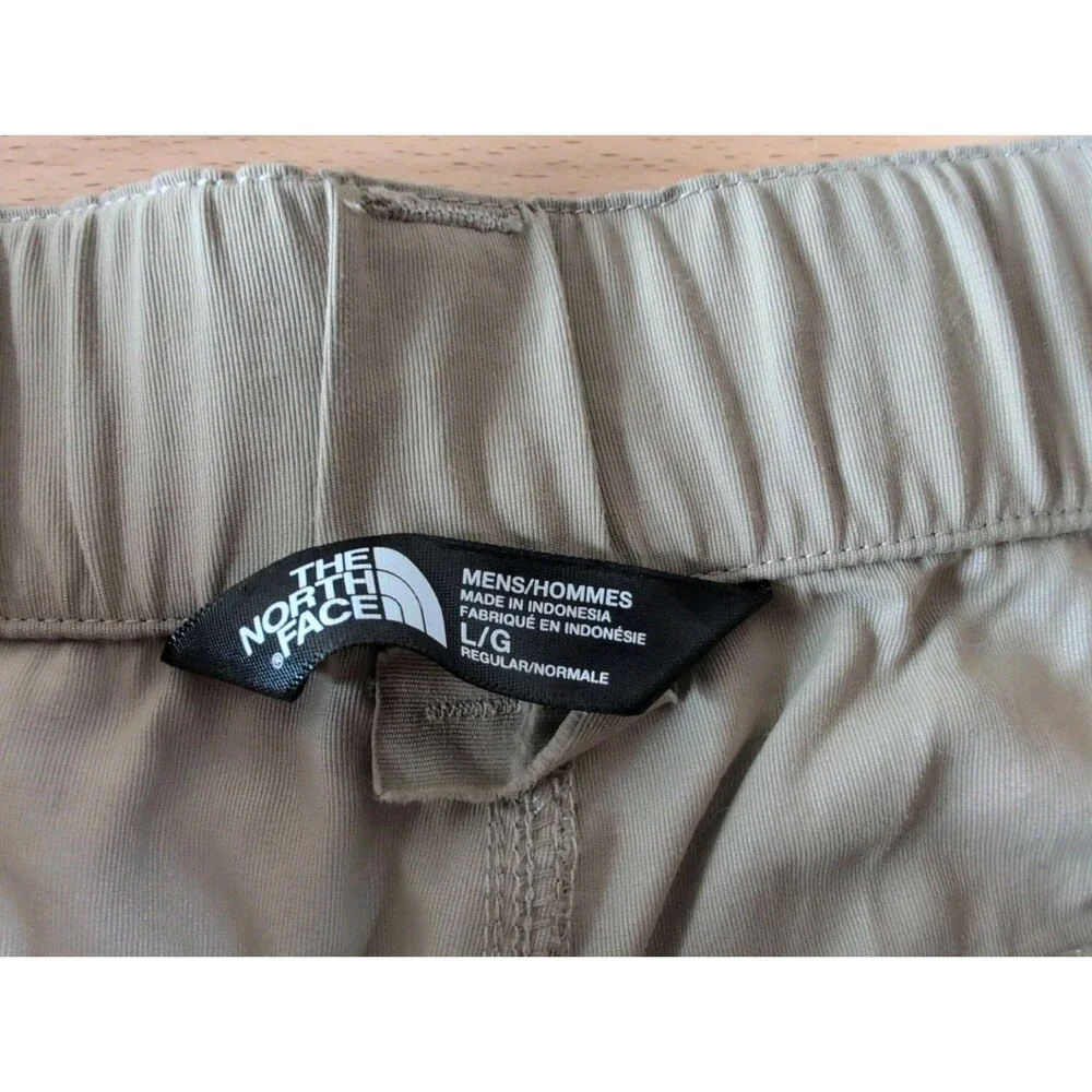 The North Face Men's Large Beige Nylon Convertible Cargo Hiking Pants Outdoor